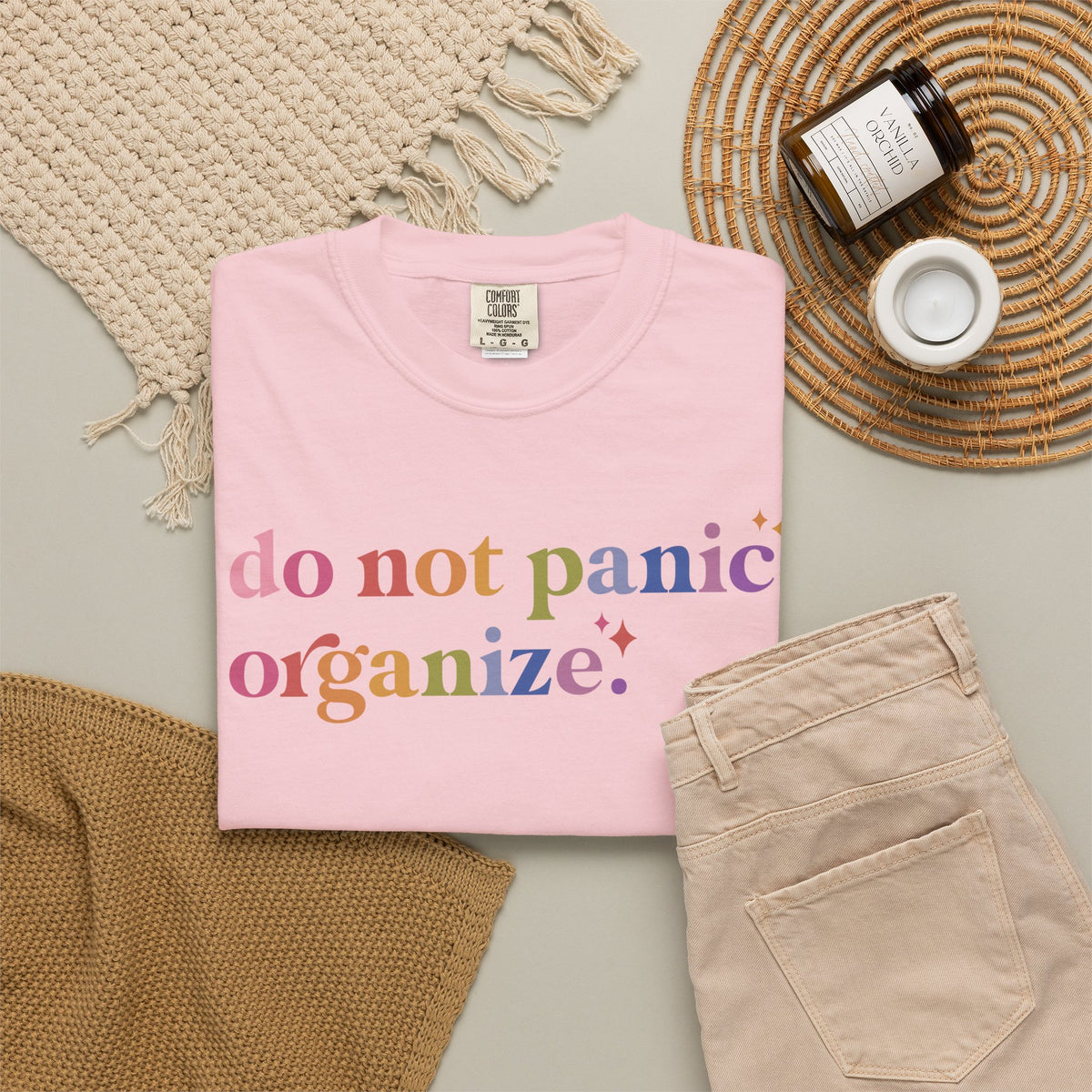 Do Not Panic. Organize. Comfort Colors Unisex T-Shirt