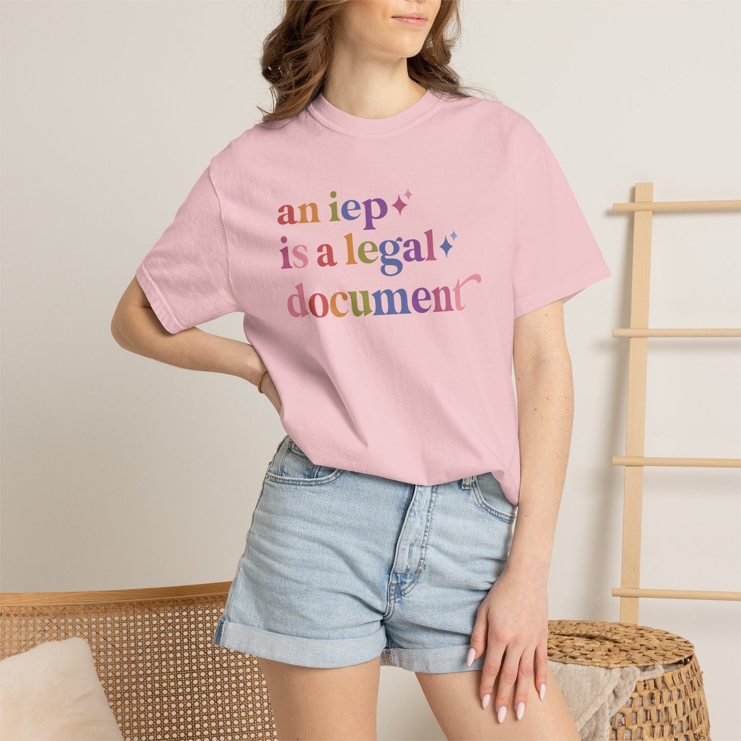 An Iep is a Legal Document Care & Resist rainbow Comfort Colors tee