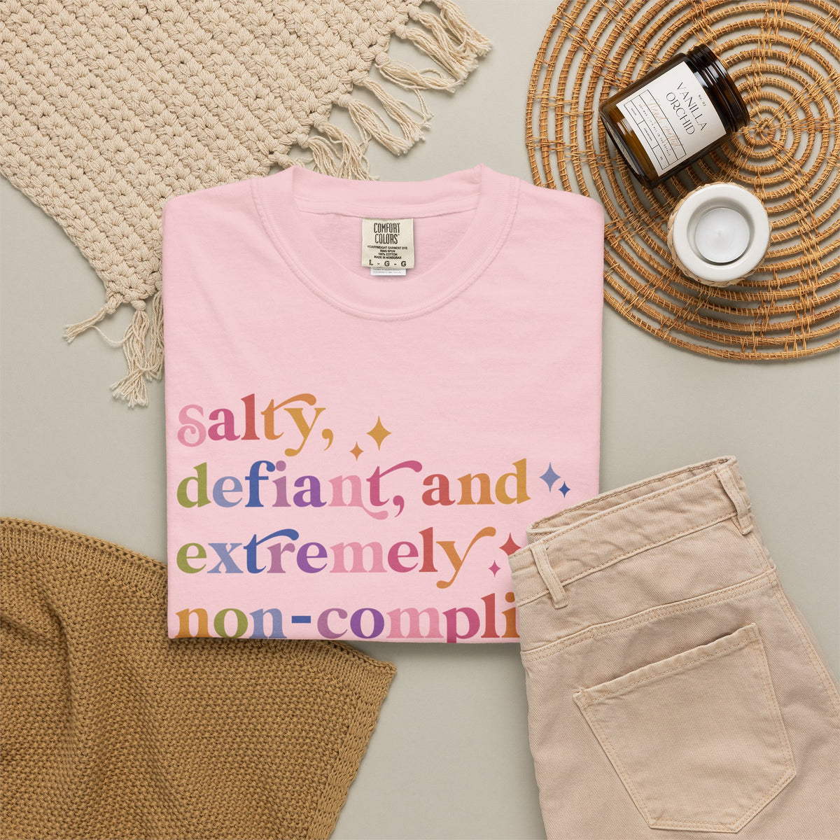 Salty, Defiant, and Extremely Non-compliant Comfort Colors Unisex T-Shirt
