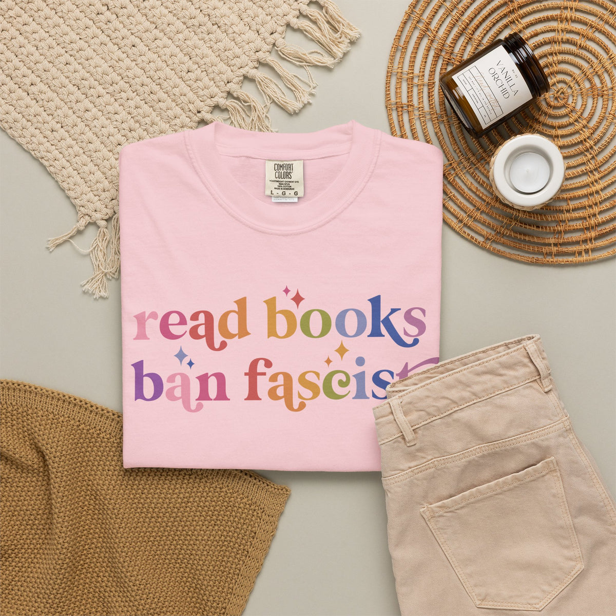 Read Books Ban Fascists Comfort Colors Unisex T-Shirt