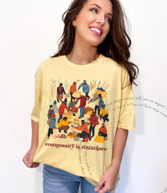 Community is Resistance Retro People Comfort Colors T-Shirt