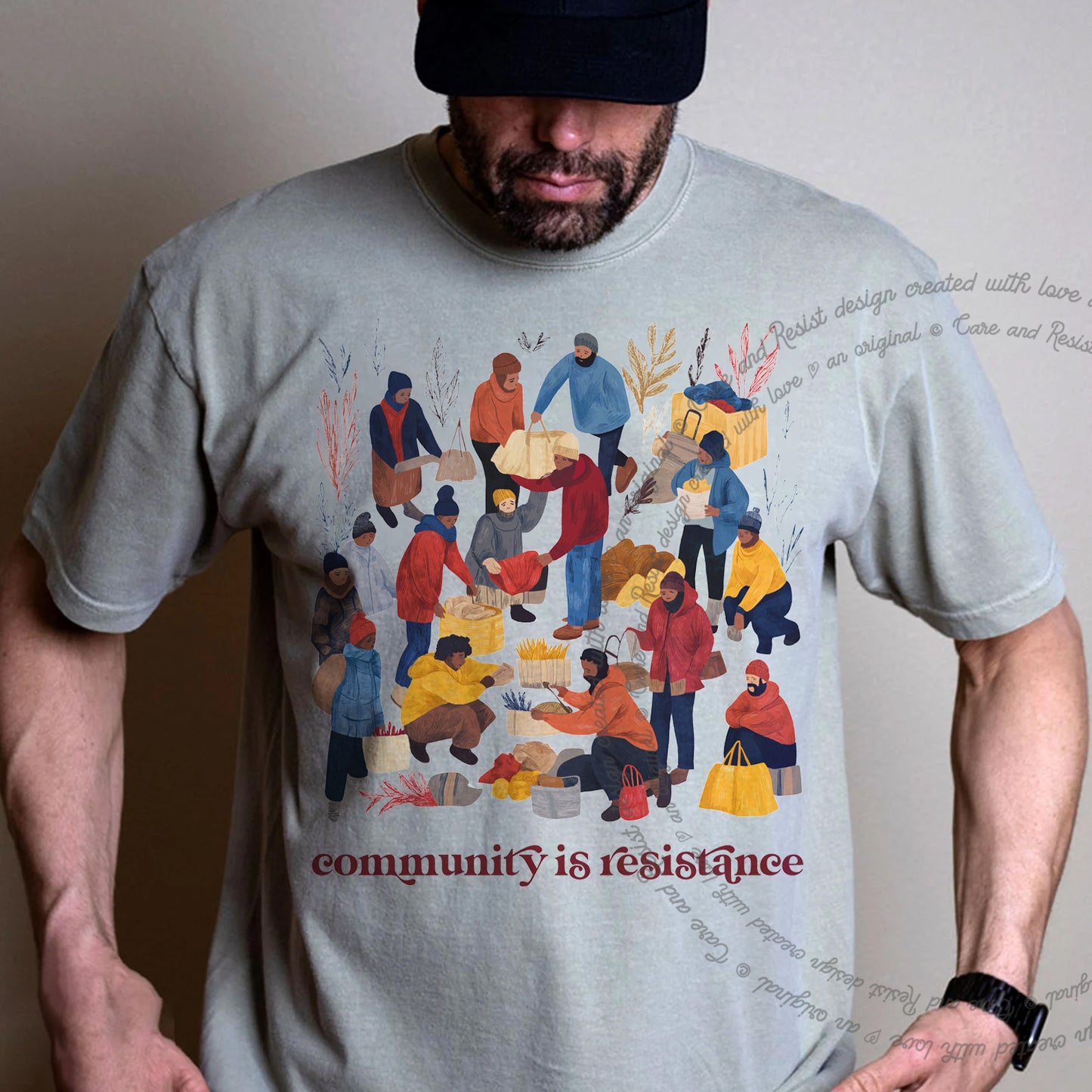 Community is Resistance Retro People Comfort Colors T-Shirt