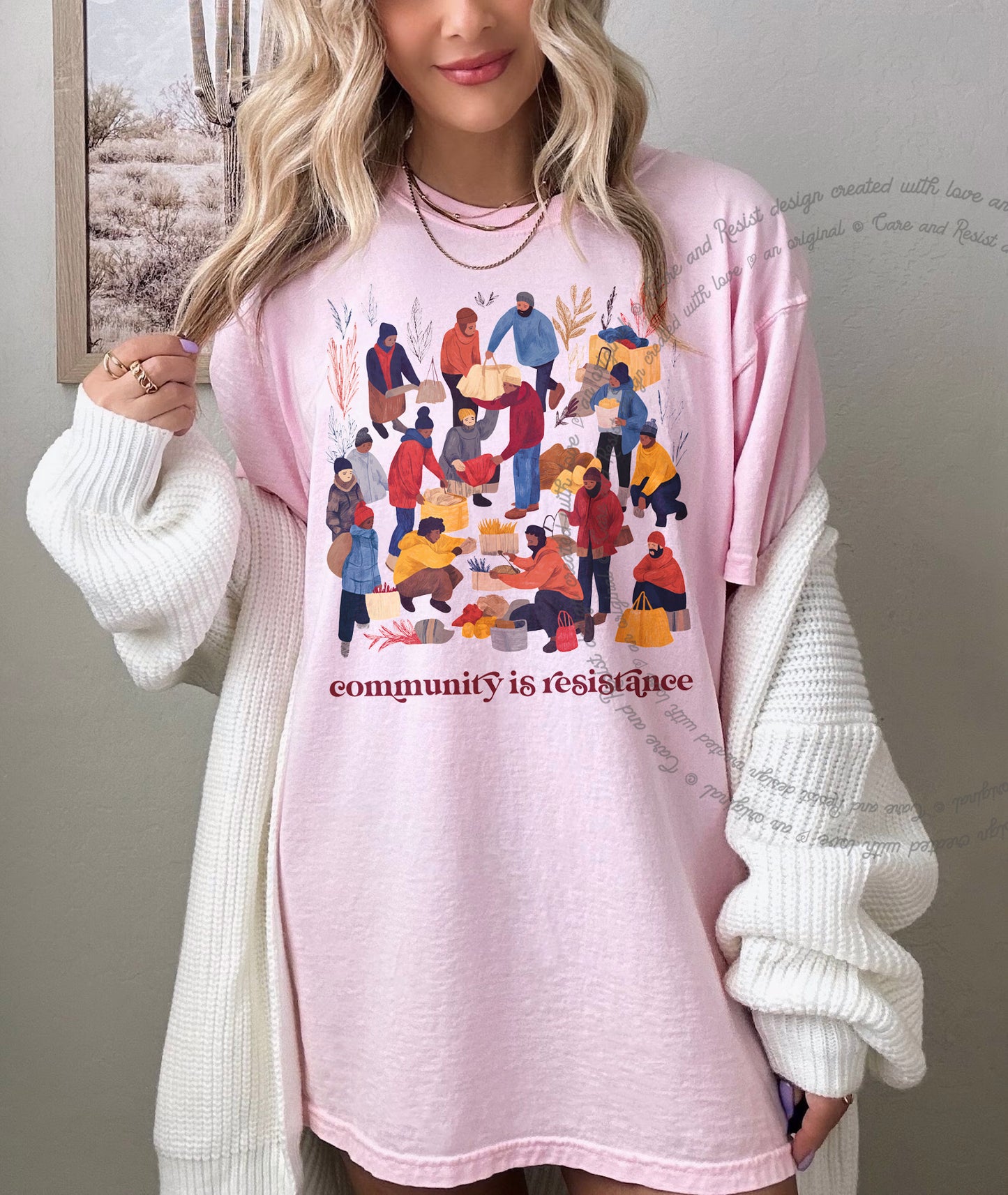 Community is Resistance Retro People Comfort Colors T-Shirt