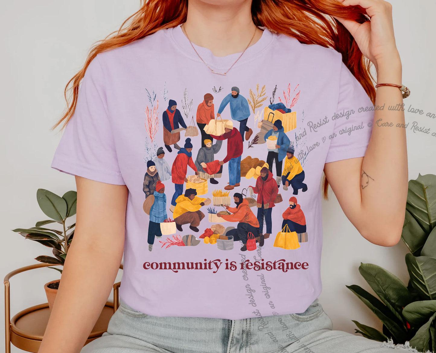 Community is Resistance Retro People Comfort Colors T-Shirt