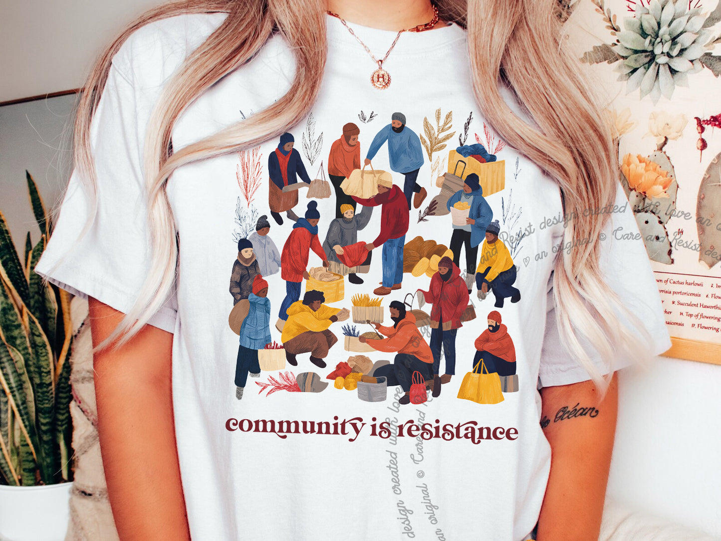 Community is Resistance Retro People Comfort Colors T-Shirt