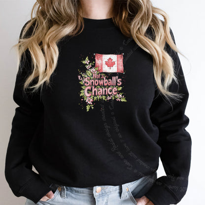 Not a Snowball's Chance Care & Resist Gildan crewneck sweatshirt in Black