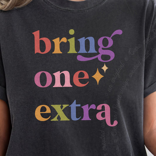 Bring One Extra Care & Resist progressive t-shirt in Graphite