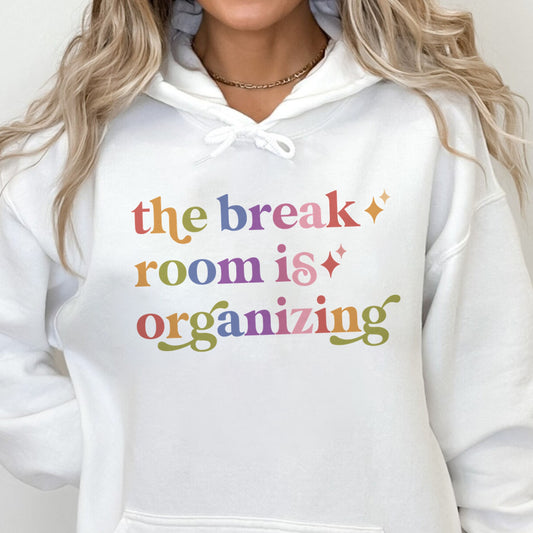 The Break Room is Organizing Care & Resist Gildan hoodie in White
