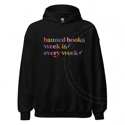 Banned Books Week is Every Week Care & Resist Gildan hoodie in Black