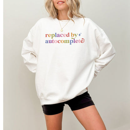 Replaced By Autocomplete Care & Resist Gildan crewneck sweatshirt in White