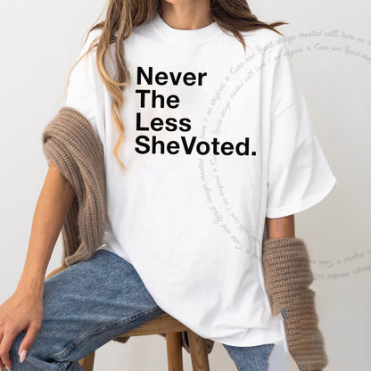 Nevertheless She Voted Care & Resist progressive t-shirt in White