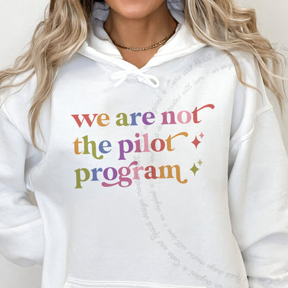 We are not the Pilot Program Care & Resist Gildan hoodie in White