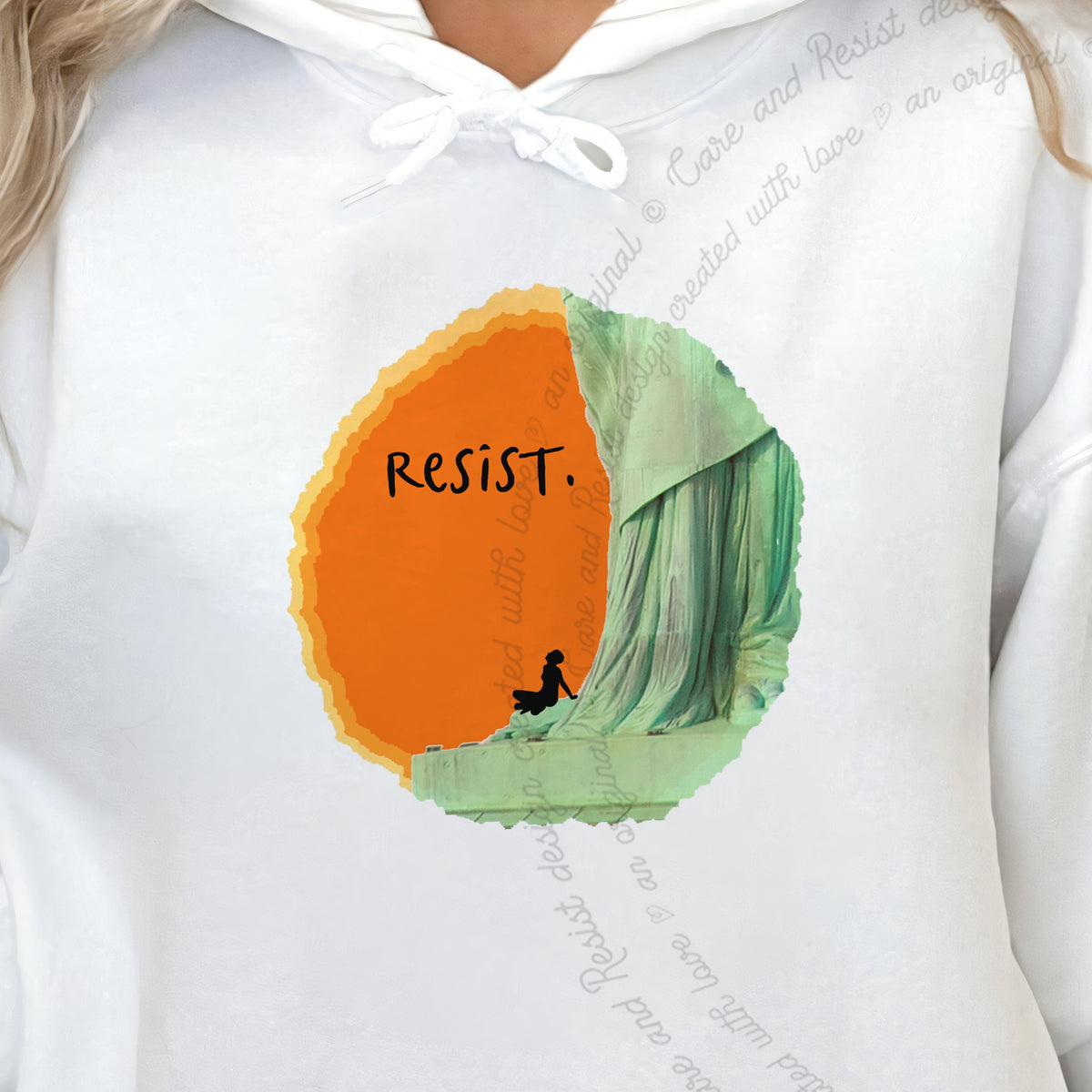 Resist Care & Resist Gildan hoodie in White