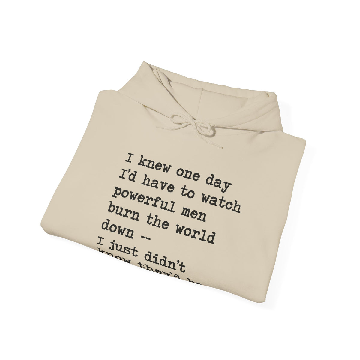 I Knew One Day I'd Have to Watch Powerful Men Burn the World Down, I Just Didn't Know They'd Be Such Losers Hoodie
