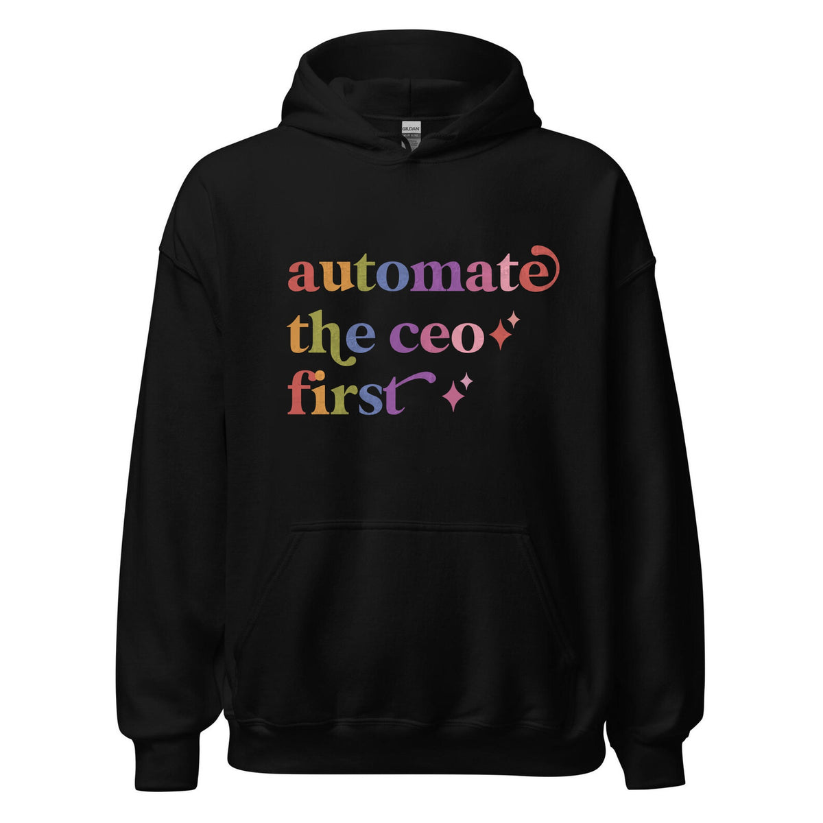 Automate the Ceo First Care & Resist Gildan hoodie in Black