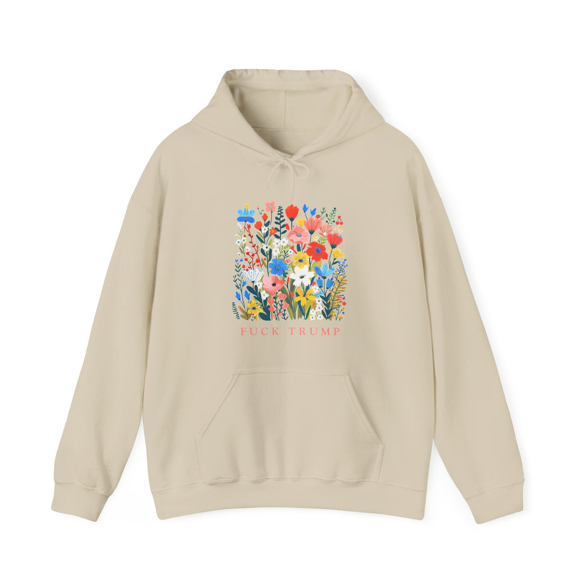 Fuck Trump Floral Hoodie