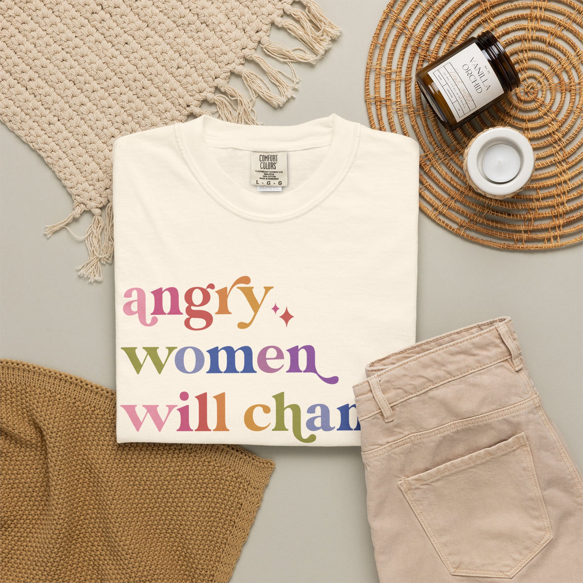 Angry Women Will Change the World Comfort Colors Unisex T-Shirt