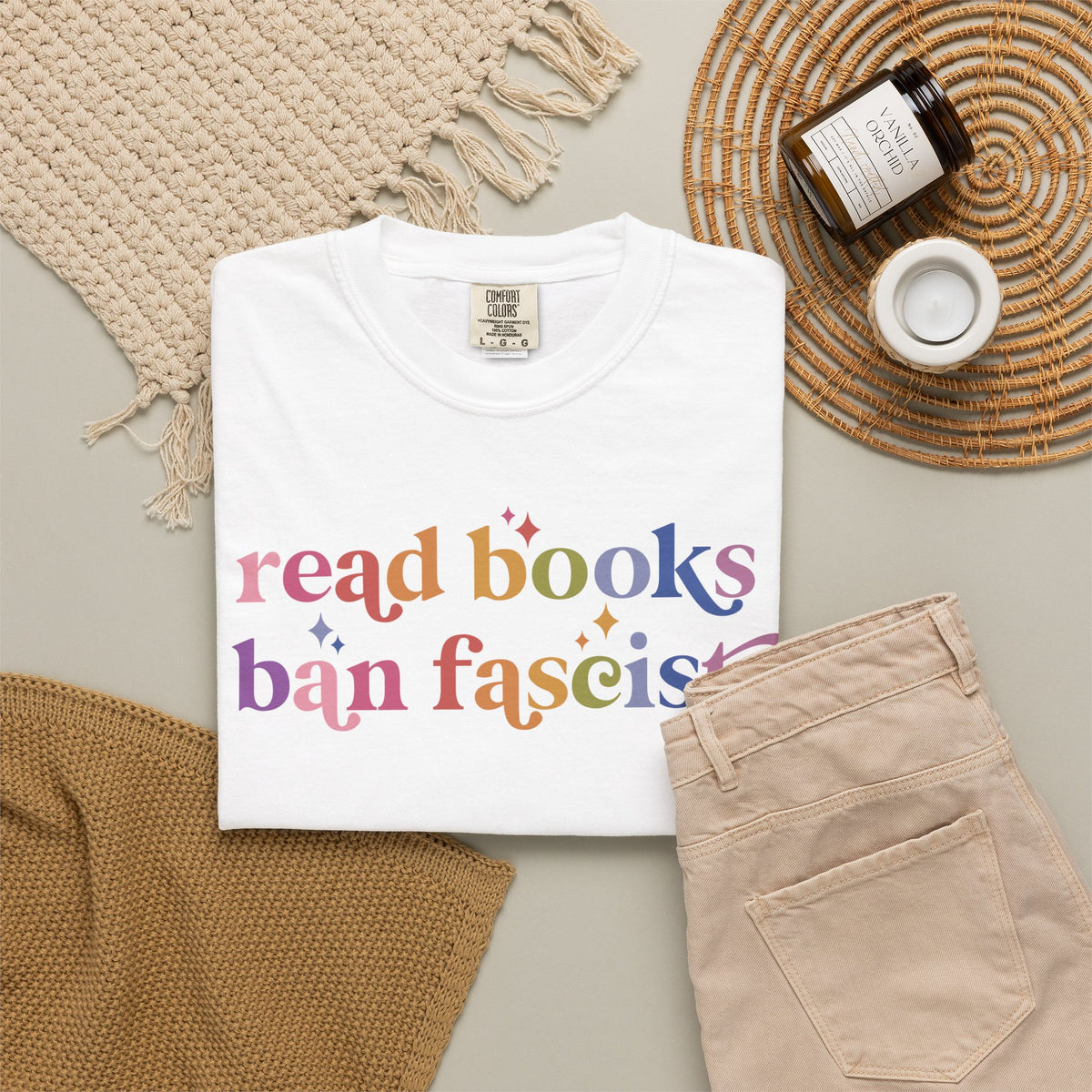 Read Books Ban Fascists Comfort Colors Unisex T-Shirt