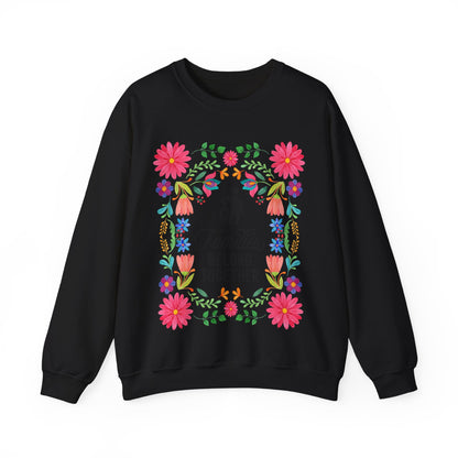 Families Belong Together Mexican Flowers Sweatshirt