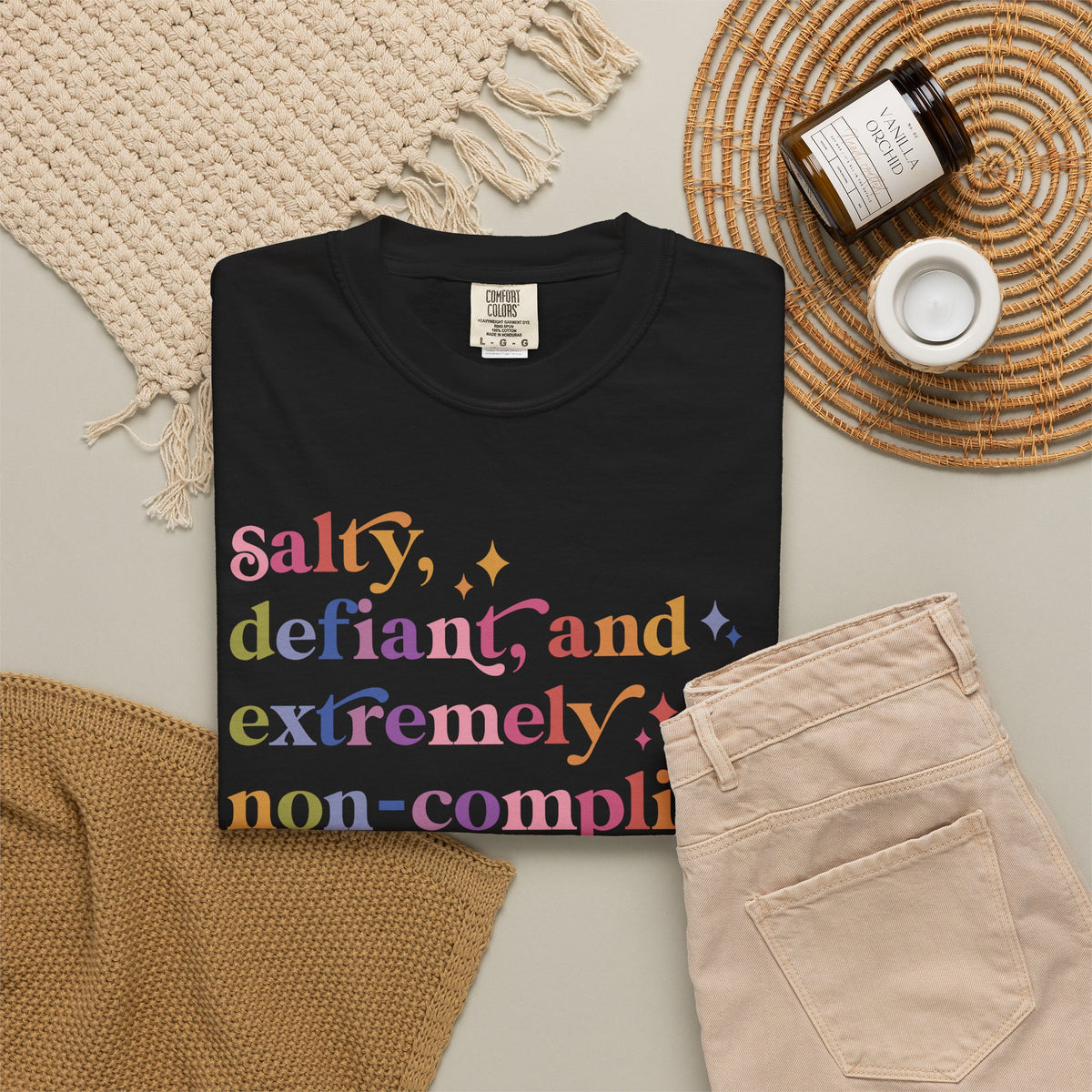 Salty, Defiant, and Extremely Non-compliant Comfort Colors Unisex T-Shirt
