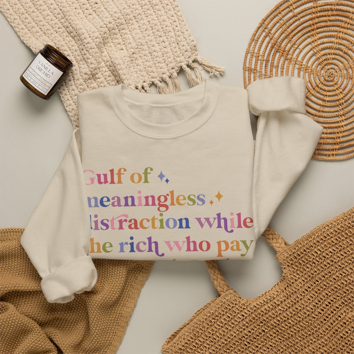 Gulf of Meaningless Distraction While the Rich Who Pay No Taxes Loot the Treasury and Burn the Constitution Sweatshirt
