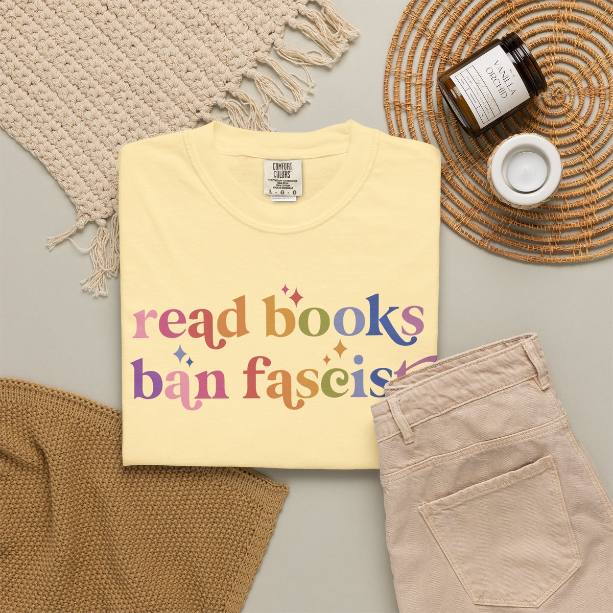Read Books Ban Fascists Comfort Colors Unisex T-Shirt