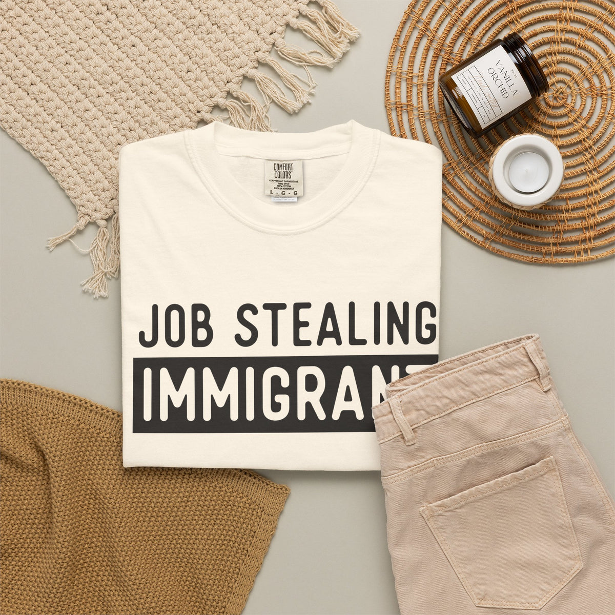 Job Stealing Immigrant Block Comfort Colors Unisex T-Shirt