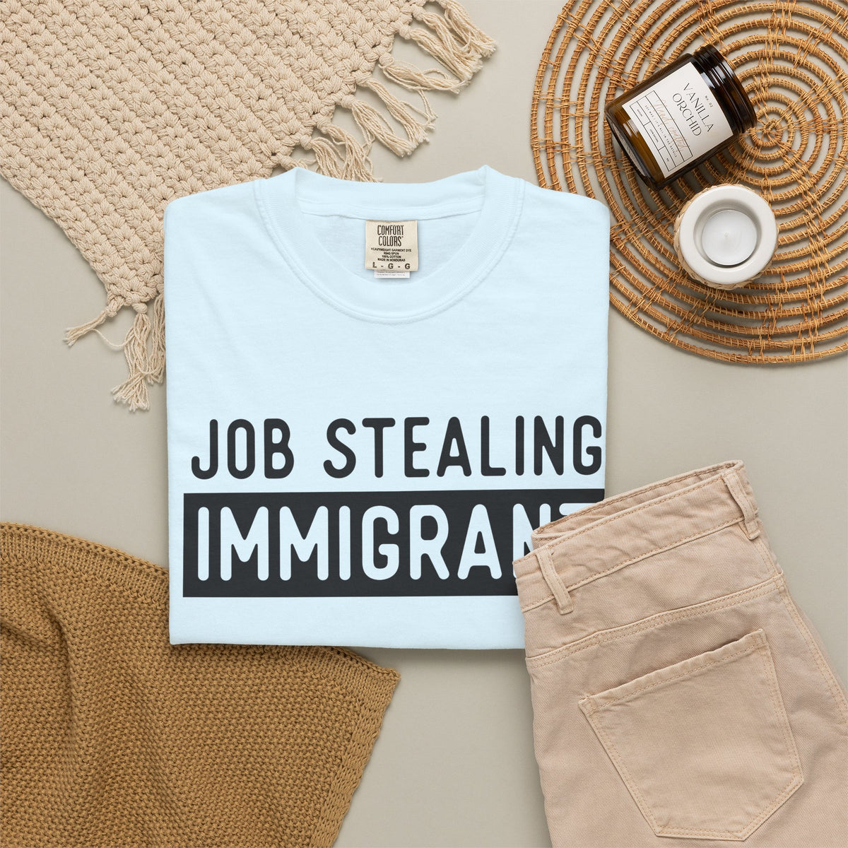 Job Stealing Immigrant Block Comfort Colors Unisex T-Shirt