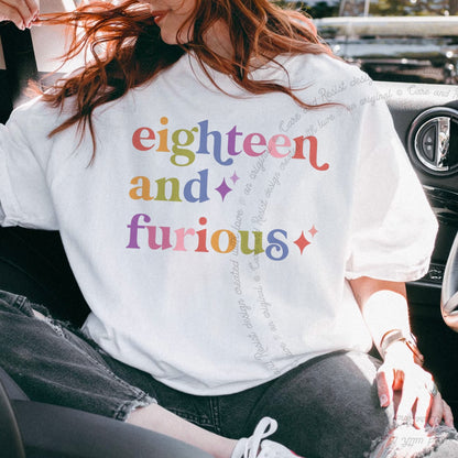 Eighteen and Furious Care & Resist progressive t-shirt in White