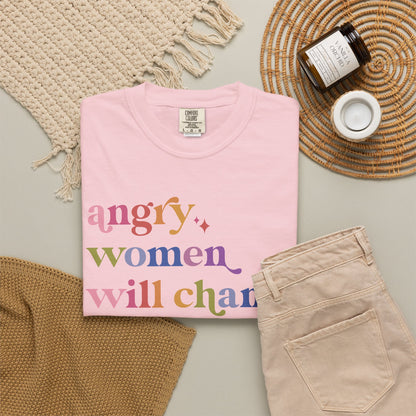 Angry Women Will Change the World Comfort Colors Unisex T-Shirt