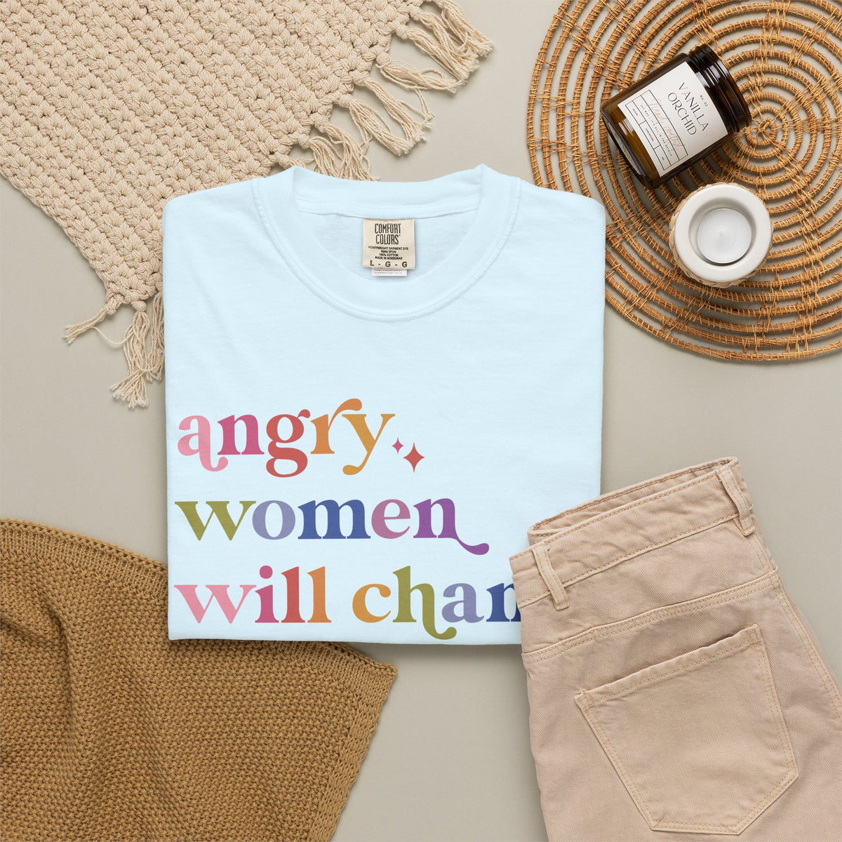 Angry Women Will Change the World Comfort Colors Unisex T-Shirt