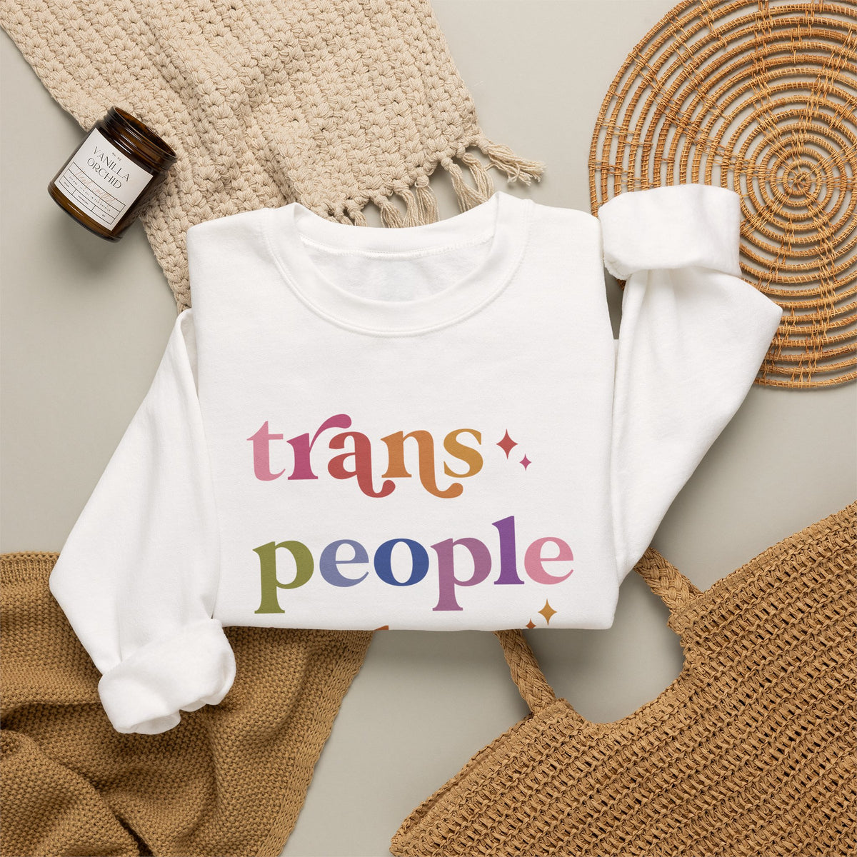 Trans People Belong Here Sweatshirt