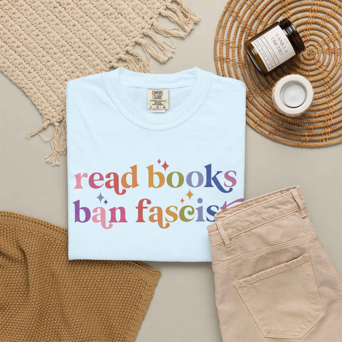 Read Books Ban Fascists Comfort Colors Unisex T-Shirt