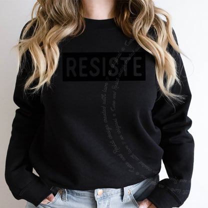 Resiste Care & Resist Gildan crewneck sweatshirt in Black