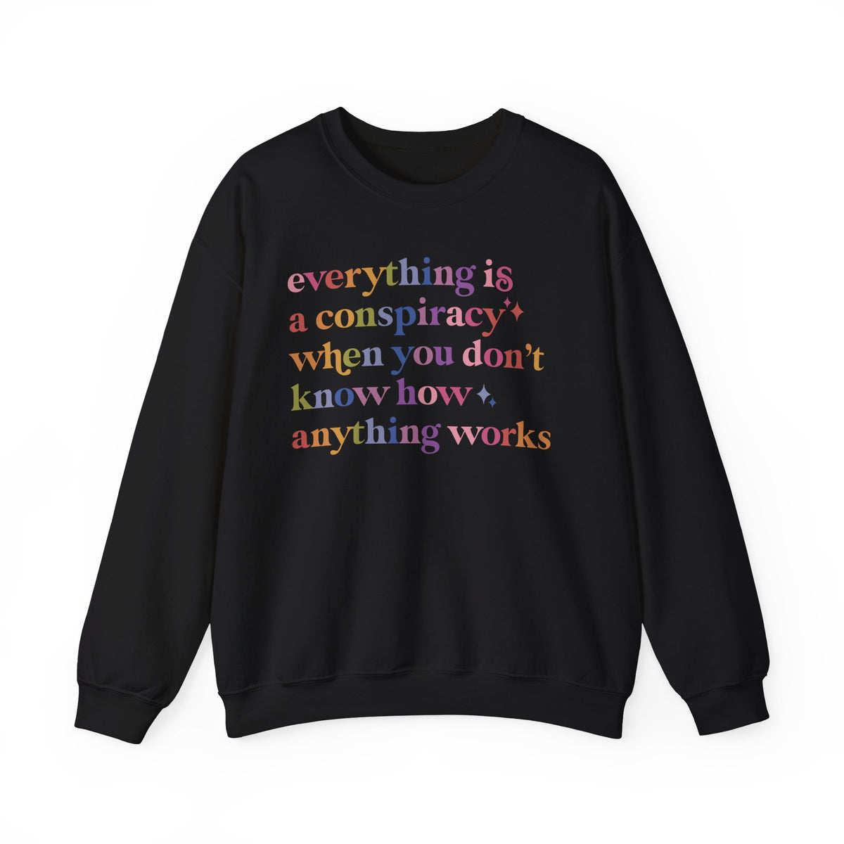 Everything Is a Conspiracy When You Don't Know How Anything Works Sweatshirt