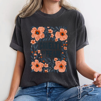 Cruelty Is Fear Care & Resist progressive t-shirt in Graphite