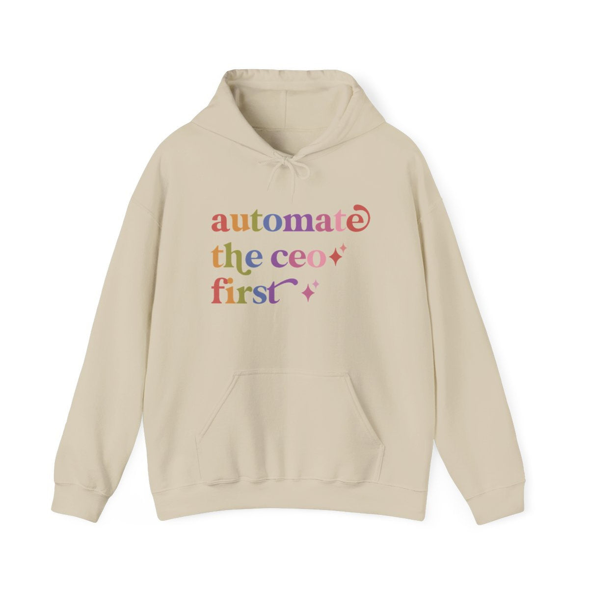 Automate the Ceo First Care & Resist Gildan hoodie in Sand