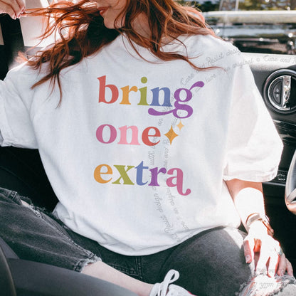 Bring One Extra Care & Resist rainbow tee