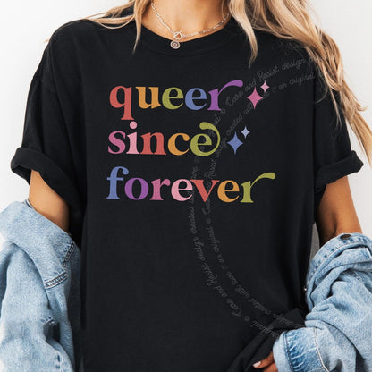 Queer Since Forever Care & Resist progressive t-shirt in Black