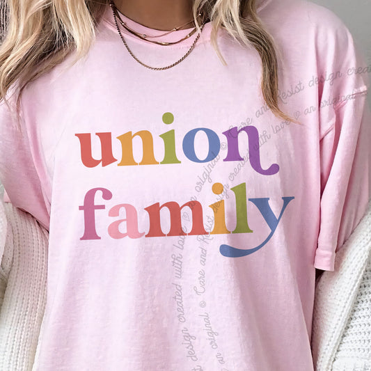 Union Family Care & Resist progressive t-shirt in Blossom