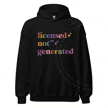 Licensed not Generated Care & Resist Gildan hoodie in Black