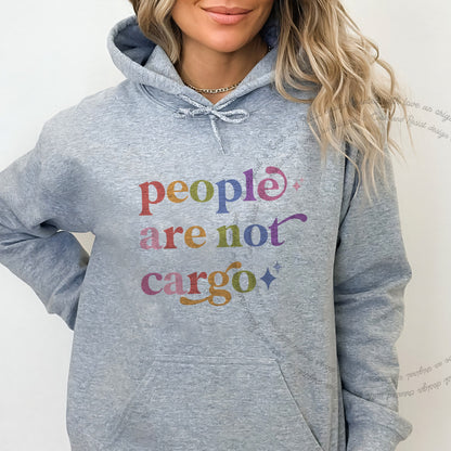People are not Cargo Care & Resist Gildan hoodie in Sport Grey