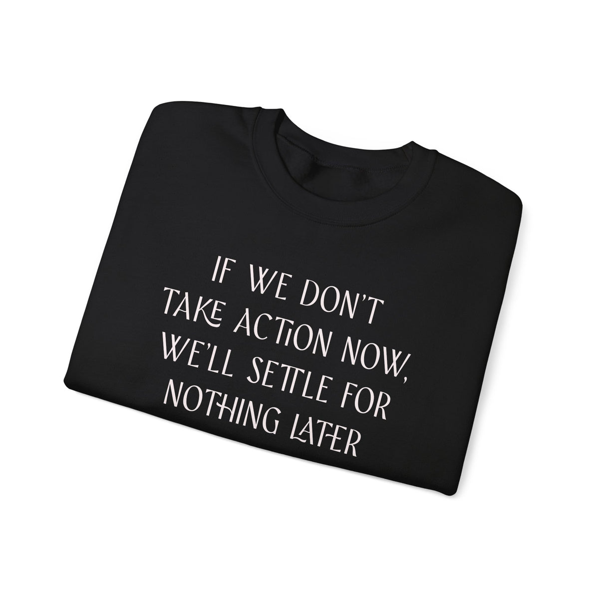 If We Don't Take Action Now We'll Settle for Nothing Later Sweatshirt