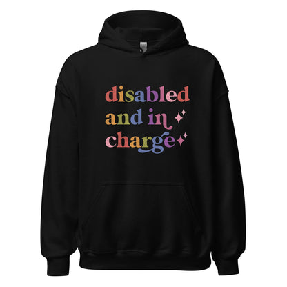 Disabled and in Charge Care & Resist Gildan hoodie in Black