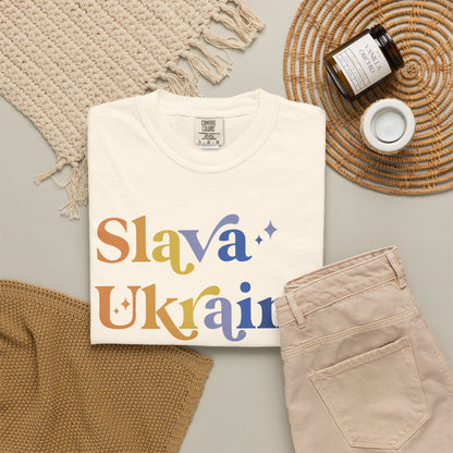 Slava Ukraini Comfort Colors Unisex T-Shirt