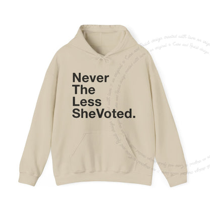 Nevertheless She Voted Care & Resist Gildan hoodie in Sand