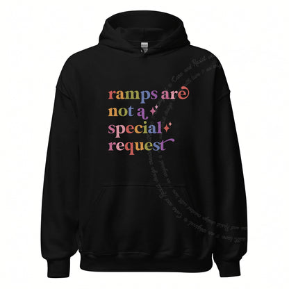 Ramps are not a Special Request Care & Resist Gildan hoodie in Black