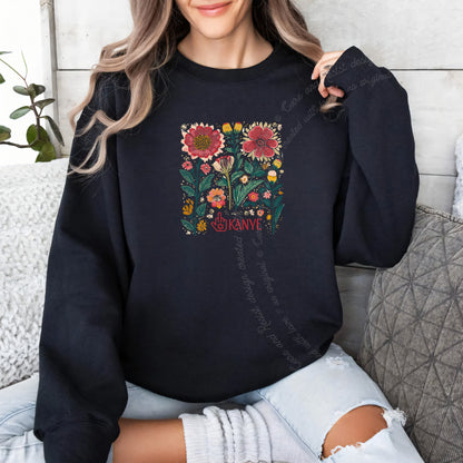 Middle Finger Kanye Care & Resist Gildan crewneck sweatshirt in Black
