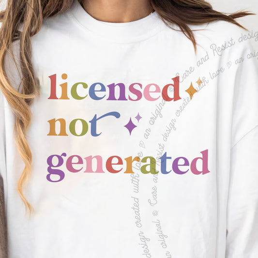 Licensed not Generated Care & Resist progressive t-shirt in White