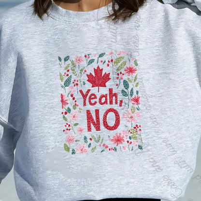 Yeah, No Care & Resist Gildan crewneck sweatshirt in Sport Grey